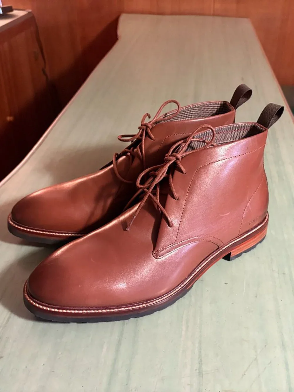 NEW Mens Cole Haan Berkshire Lug Chukka Dark Sequoia Boots Size 11 M C38742